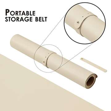 Compact Cork Desk Mat - Small Dual-Sided Desk Pad for Office and Home - Desk Organization and Accessories - Ideal for Large Mouse Pad and Small Desk Mats on Top of Desks(Beige,23.6"x 11.8")