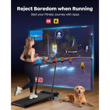 Acezoe Walking Pad Treadmill with Incline, 2 in 1 Folding Treadmills for Home Small Office, 300lbs P...