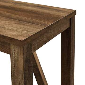 Walker Edison Stylish Rustic Oak Side Table – Easy to Assemble