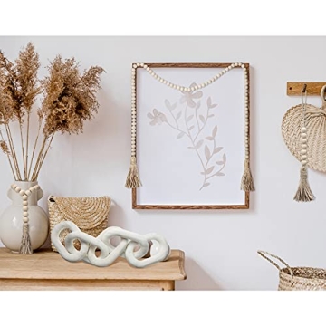 Stylish 4 Pieces Wooden Chain Link and Beads Set