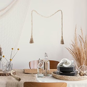 Stylish 4 Pieces Wooden Chain Link and Beads Set