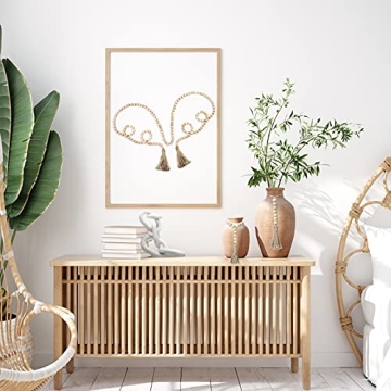 Stylish 4 Pieces Wooden Chain Link and Beads Set