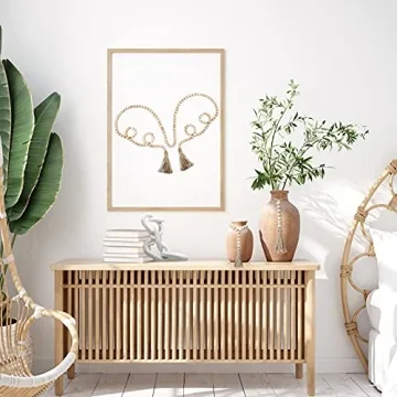 Stylish 4 Pieces Wooden Chain Link and Beads Set