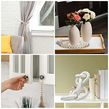 Stylish 4 Pieces Wooden Chain Link and Beads Set