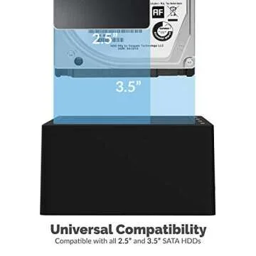 SABRENT Docking Station SSD/External Hard Disk/HDD 2.5/3.5 inch, USB 3.2 Gen 1, 4 Slots for SSD/HDD, with Power Supply and Fan, for SATA SSD/HDD, with 4 Separate ON/Off switches (DS-U3B4)