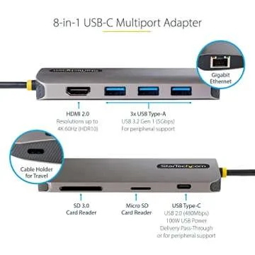 StarTech.com USB C Multiport Adapter - 4K HDMI & 100W Power Delivery