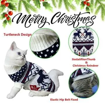 Vehomy Christmas Dog Sweater for Pets - Cozy & Stylish
