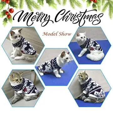 Vehomy Christmas Dog Sweater for Pets - Cozy & Stylish