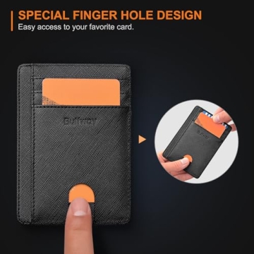Buffway Slim RFID Leather Wallet for Men and Women