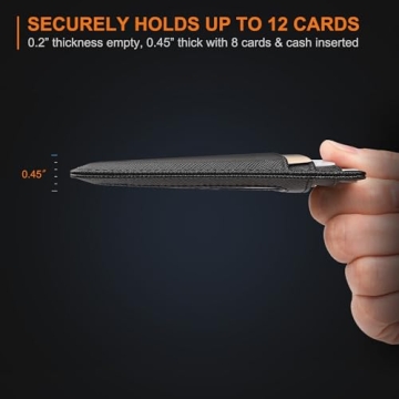 Buffway Slim RFID Leather Wallet for Men and Women