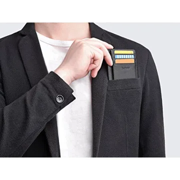 Buffway Slim RFID Leather Wallet for Men and Women