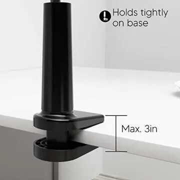 TALK WORKS Gooseneck Clip Mount Compatible w/iPhone 15/15 Pro/15 Pro Max, 14/14 Plus/14 Pro/14 Pro Max, 13/Mini/Pro/Pro Max, Apple, Android, Samsung- Flexible Cell Phone Holder Tabletop Stand (Black)