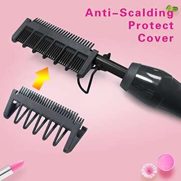 Homfu Electric Hot Comb for Natural Black Hair & Beards