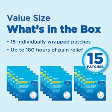 Amazon Basic Care Maximum Strength Lidocaine Patch 15-Count
