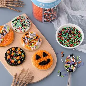 Sweets Indeed Sprinkles 6 Cell Edible Sprinkle Mix Jimmies Perfect for Cake Decorations Baking Ice Cream Cookies Cupcake Topper