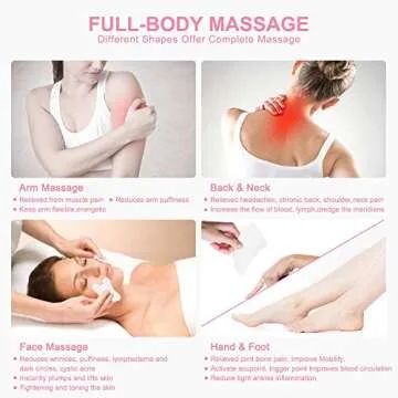 airogym 4 Pack Gua Sha Scraping Massage Tool, Natural Stone Gua Sha Board for Face and Body, Facial Tool Set for SPA Acupuncture Therapeutic Massage, Relieve Stress & Pain Treatment