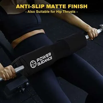 POWER GUIDANCE Barbell Squat Pad - Neck & Shoulder Protective Pad Anti-Skid Points for Squats, Lunges, Hip Thrusts, Weightlifting - Fit Standard and Olympic Bars
