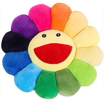 TEFU Flower Plush Pillow - Colorful Sunflower Cushion for Home Decor