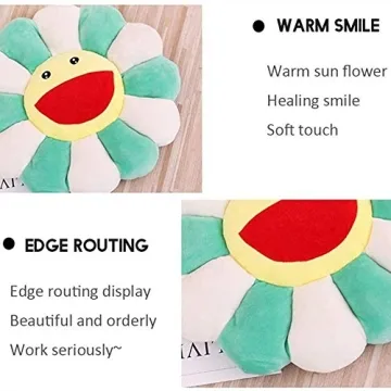 Colorful TEFU Flower Plush Pillow | Soft & Comfortable Decor