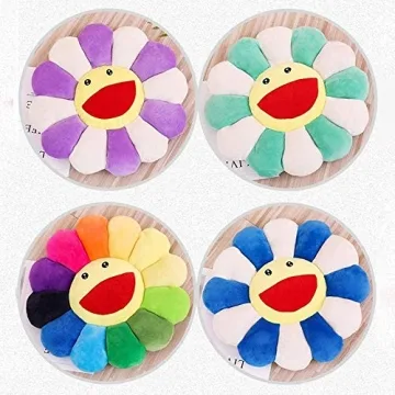 Colorful TEFU Flower Plush Pillow | Soft & Comfortable Decor