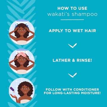 Wakati Sulfate Free Shampoo, Removes Build Up, Cleans Without Drying, Hair Detangler Clarifying Shampoo, Paraben Free, 8 Oz