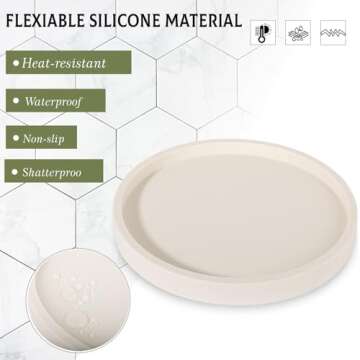 Elegant Silicone Bathroom Tray for Decor & Organization