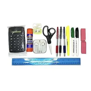 Back to School Supplies Essential Bundle - 4th Grade | 5th Grade | 6th Grade | 7th | 8th Grade Notebook, Folders,Headphones, Markers, Glue, Ruler, Crayons by SCHOOL SUPPLIES OF THE CAROLINAS