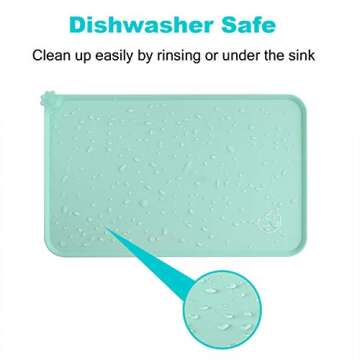 Juqiboom Non Slip Pet Feeding Mats - Easy Clean & Waterproof