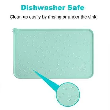 Juqiboom Non Slip Pet Feeding Mats - Easy Clean & Waterproof