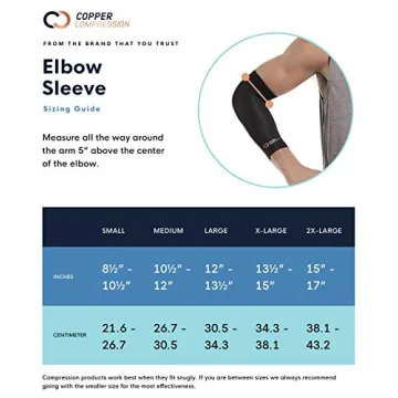 Copper Compression Elbow Sleeve for Pain Relief and Support