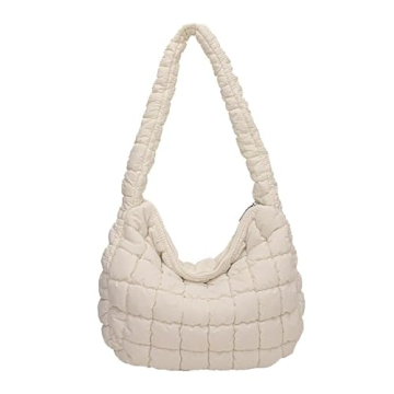 Quilted Tote Bag for Women - Stylish Lightweight Puffer Satchel