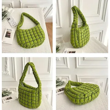 Quilted Tote Bag for Women Stylish Lightweight Puffer