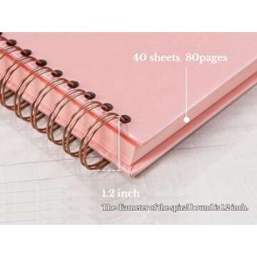 potricher 12 x 12 Inch Large Inch DIY Scrapbook Photo Album 80 Pages Thick Kraft Blank Pink Paper Memory Book for Wedding and Anniversary Family (Pink, 12 Inch)