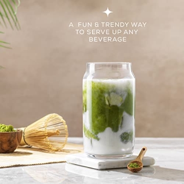 JoyJolt Beer Can Glasses Set of 6 - Unique Drinking Tumblers