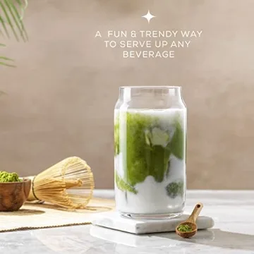 JoyJolt Beer Can Glasses Set of 6 - Unique Drinking Tumblers