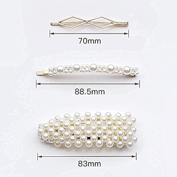 Elegant Pearls Hair Clips 28 Pcs for Women and Girls