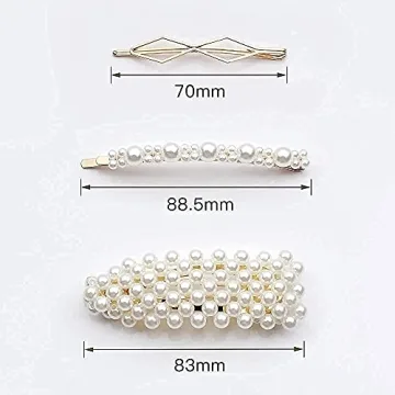 Elegant Pearls Hair Clips 28 Pcs for Women and Girls