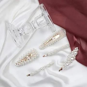 Elegant Pearls Hair Clips 28 Pcs for Women and Girls