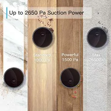 + 360 S7 Pro Robot Vacuum and Mop, LiDAR Mapping, 2650 Pa, No-Go Zones, Selective Room Cleaning, Self Charge and Resume, Compatible with Alexa and Google Assistant