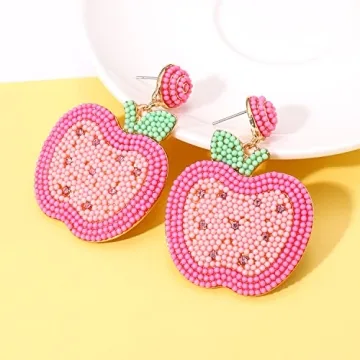 Cute Beaded Teacher Earrings for Style and Fun