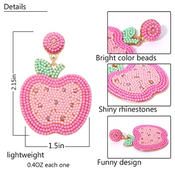 Cute Beaded Teacher Earrings for Style and Fun