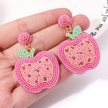 Cute Beaded Teacher Earrings for Style and Fun