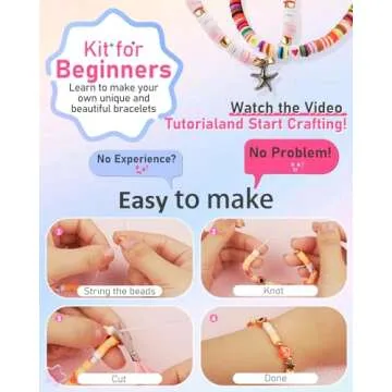 Mio Angle Bracelet Making Kit for Beginner 5000Pcs Preppy Polymer Friendship Bracelet Making with Ch...