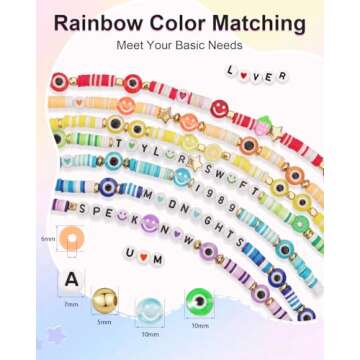 Mio Angle Bracelet Making Kit for Beginner 5000Pcs Preppy Polymer Friendship Bracelet Making with Charms Kit for Jewelry Making DIY Arts and Crafts Birthday Gifts Toys for Kids Age 6-13