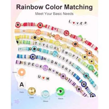 Mio Angle Bracelet Making Kit for Beginner 5000Pcs Preppy Polymer Friendship Bracelet Making with Charms Kit for Jewelry Making DIY Arts and Crafts Birthday Gifts Toys for Kids Age 6-13