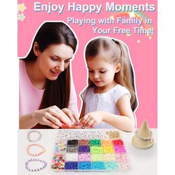 Mio Angle Bracelet Making Kit for Beginner 5000Pcs Preppy Polymer Friendship Bracelet Making with Charms Kit for Jewelry Making DIY Arts and Crafts Birthday Gifts Toys for Kids Age 6-13