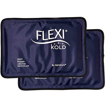 2 FlexiKold Gel Ice Packs - Ice Packs for Injuries Reusable, Back Pain Relief, Knee Ice Pack Wrap, A...