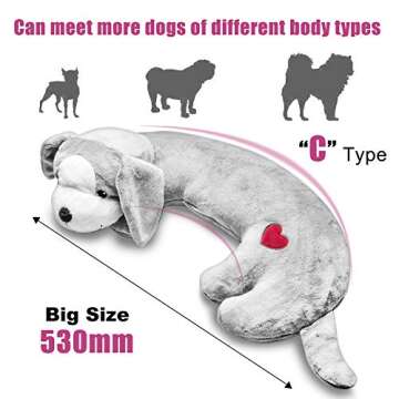 Moropaky Hearbeat Toy for Dog Anxiety Relief Behavioral Training Aid Toy, Grey