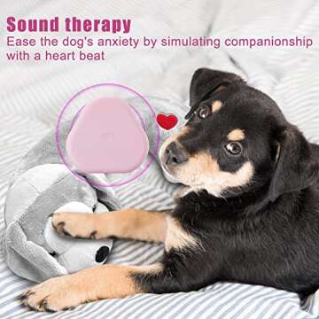 Moropaky Hearbeat Toy for Dog Anxiety Relief Behavioral Training Aid Toy, Grey