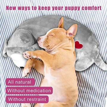 Moropaky Hearbeat Toy for Dog Anxiety Relief Behavioral Training Aid Toy, Grey